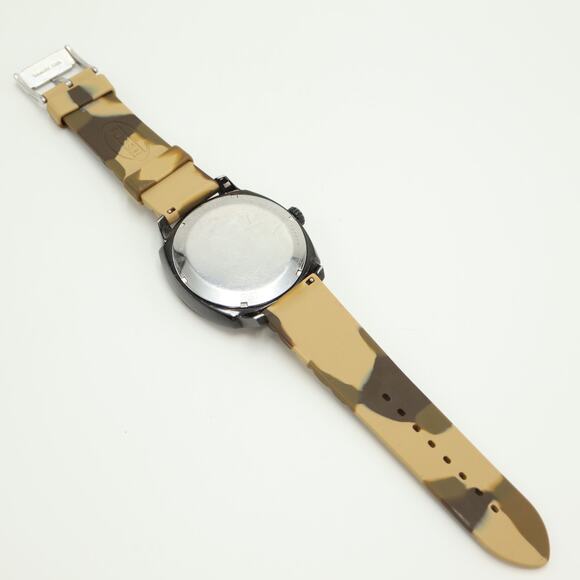 Fossil Dual Time Mens Jumbo 50mm Black Watch Lefty Camo Silicone w New Battery - Picture 15 of 16